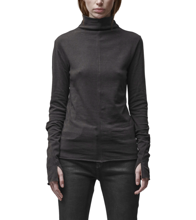 Rollkragen-Langarmshirt mit Schlitzdetail