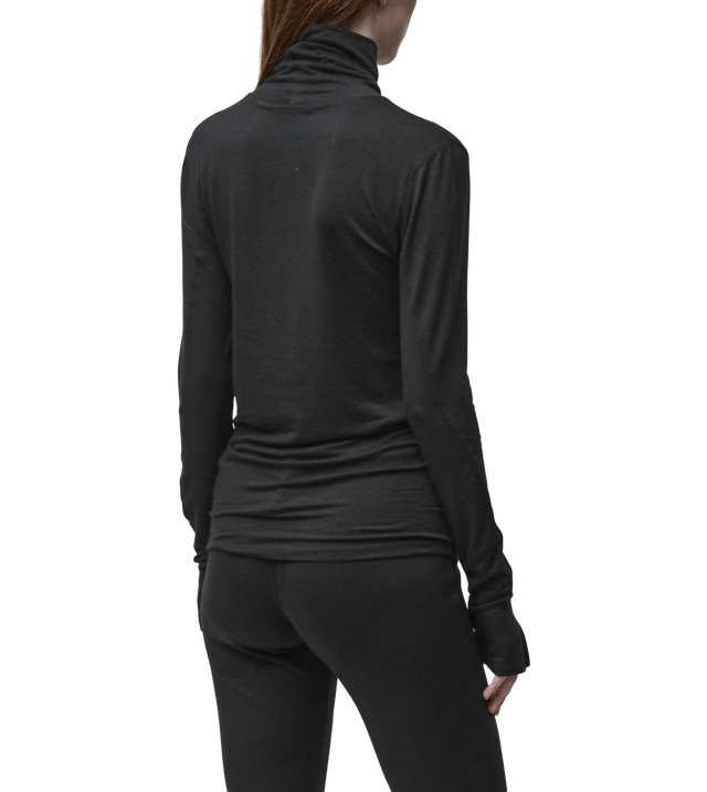 Langarmshirt mit hohem Kragen