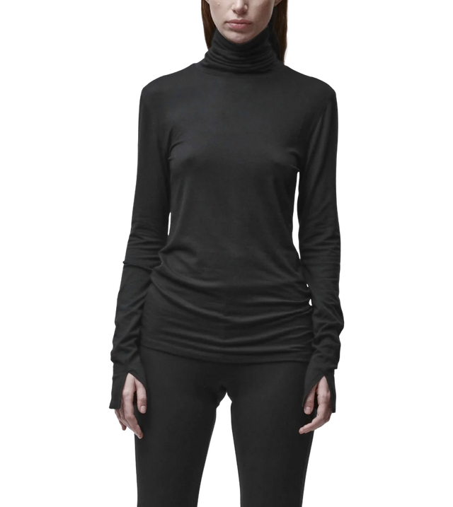 Langarmshirt mit hohem Kragen