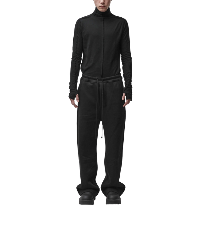Wide Leg Jerseyhose aus Baumwolle