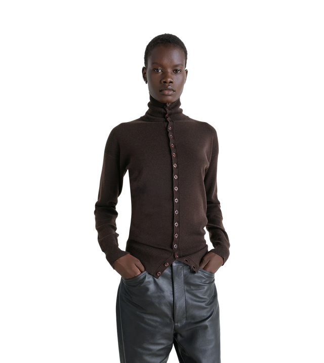 Taillierter Cardigan aus feiner Wolle