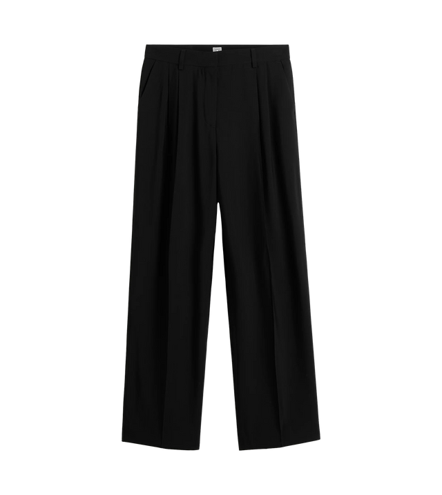 Double-pleat tailored trousers