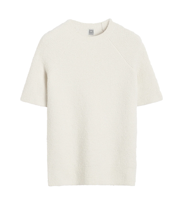 Weißes Terry-Strick Top
