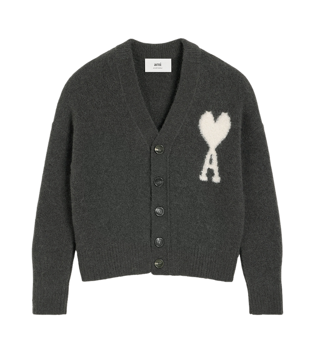 Cardigan aus Alpakamischung mit Logo