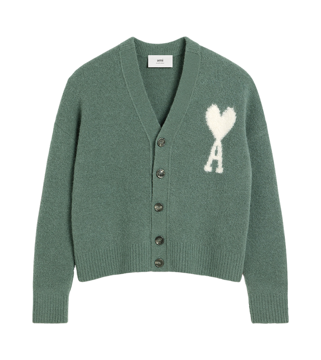 Cardigan aus Alpakamischung mit Logo