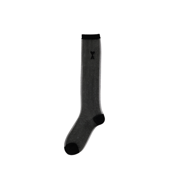 Transparente Socken mit schwarzem Ami De Coeur Logo
