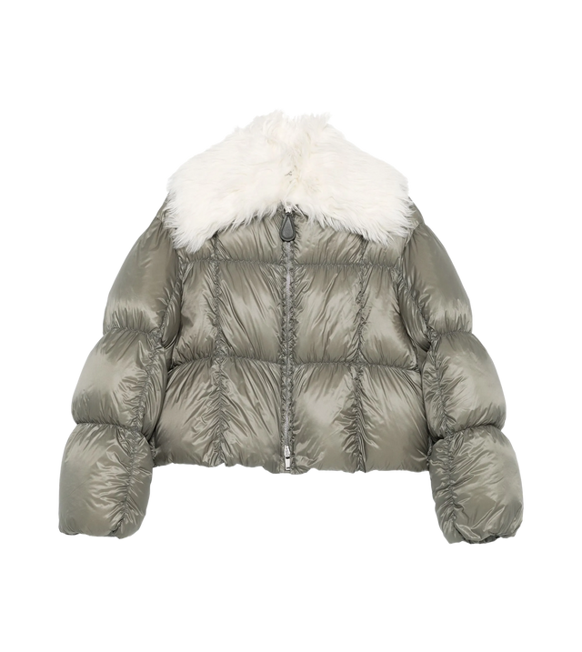 Down Jacket with Faux Fur Collar
