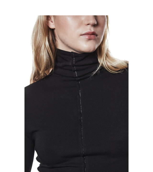Open Shoulder Dress – Black Jersey