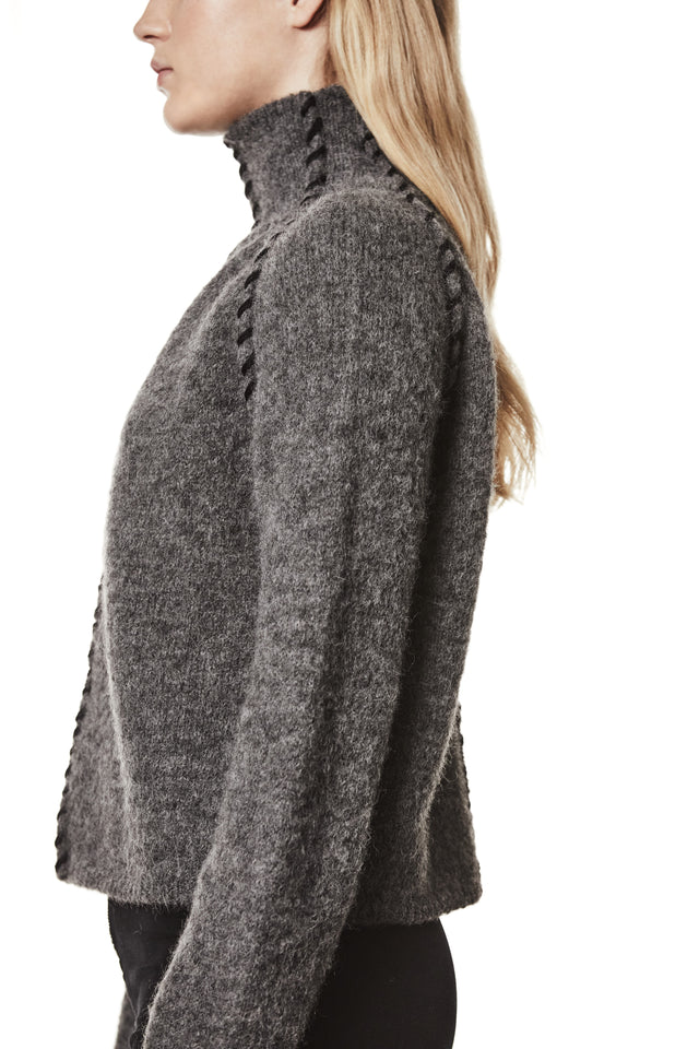 Rollkragen-Sweater aus Alpakawolle