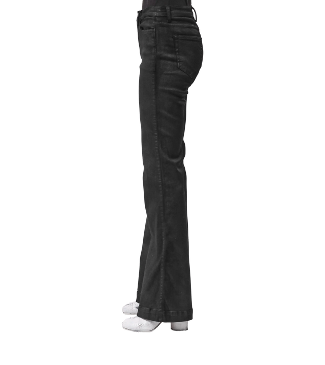 Beschichtete Hose mit schmalem Bein