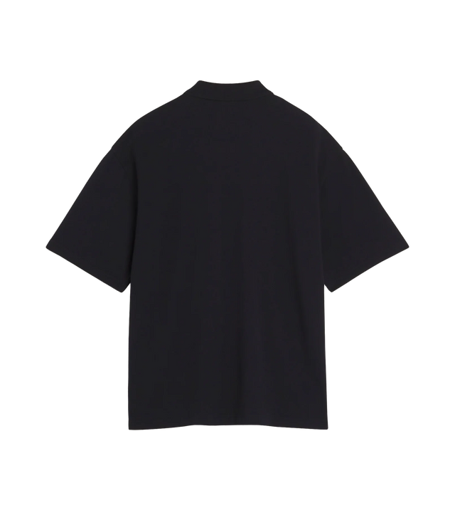 Oversize-Poloshirt mit Fuchskopf-Aufnäher